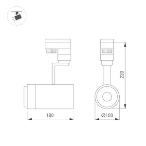 Светильник LGD-ZEUS-4TR-R100-30W Day5000 (BK, 20-60 deg) (Arlight, IP20 Металл, 3 года)