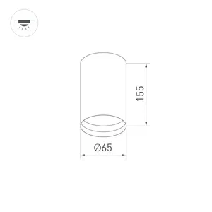 Светильник SP-POLO-SURFACE-R65-8W Warm3000 (WH-BK, 40 deg) (Arlight, IP20 Металл, 5 лет)