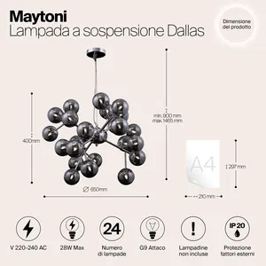 Подвесной светильник Maytoni MOD545PL-24G