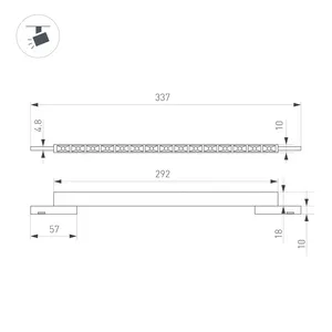 Светильник MAG-MICROCOSM-LASER-L300-15W Warm3000 (BK, 30 deg, 24V) (Arlight, IP20 Металл, 3 года)