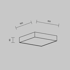 Потолочный светильник Technical C032CL-36W3K-SQ-W
