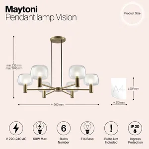 Подвесной светильник Maytoni MOD411PL-06G