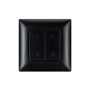 INTELLIGENT ARLIGHT Кнопочная панель SMART-RF-801-22-2G-DIM-SUF Black (3V, 2.4G) (IARL, IP20 Пластик, 5 лет)