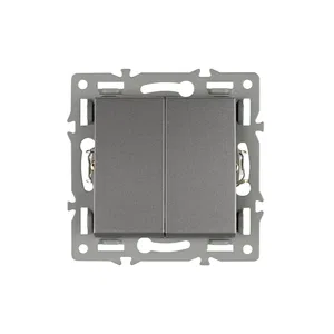 Механизм выключателя двухклавишный проходной SWT-MKP2-PL-GR (250V, 16A) (Arlight, -)