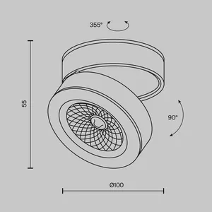Потолочный светильник Technical C022CL-12W3K-B-1