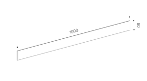 Настенный светильник HOKASU WL1 (ral9003/1000mm — 4K/20W)