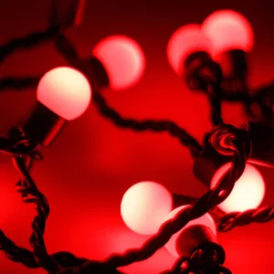 Светодиодная гирлянда ARD-BALL-CLASSIC-D17.5-10000-BLACK-100LED RED (230V, 7W) (Ardecoled, IP65)