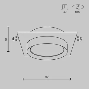 Встраиваемый светильник Technical DL086-GX53-SQ-W