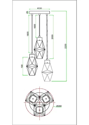 Подвесной светильник Maytoni MOD325PL-03G