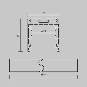 Профиль Led Strip ALM-3535R-B-D-2.5M