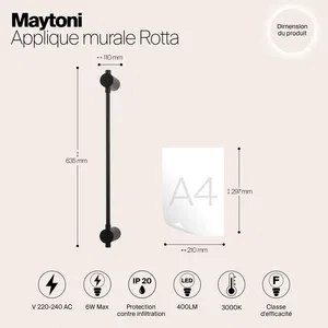 Настенный светильник (бра) Maytoni MOD413WL-L6B3K