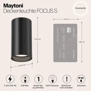 Потолочный светильник Technical C052CL-01B