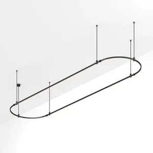 Основание ART-APRIORI-OVAL-ROD-800-4000x1000 (BK) (Arlight, IP20 Металл, 3 года)