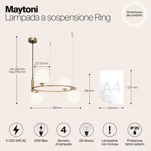 Подвесной светильник Maytoni MOD013PL-04BS1