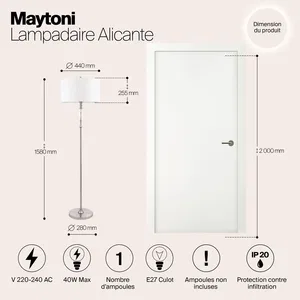 Напольный светильник (торшер) Maytoni MOD014FL-01N