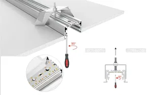 Профиль с экраном S2-LINIA94-F-2500 ANOD+OPAL (Arlight, Алюминий)