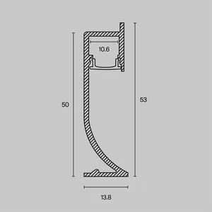 Профиль Led Strip ALM-5314-S-2M