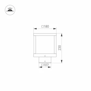 Светильник LGD-Path-Cub-H230B-12W Warm White (Arlight, IP54 Металл, 3 года)