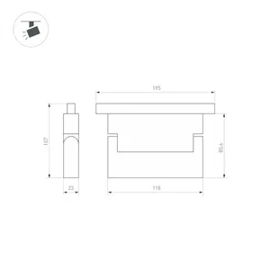 Светильник MAG-ORIENT-FLAT-FOLD-S195-6W Warm3000 (WH, 80 deg, 48V, DALI) (Arlight, IP20 Металл, 5 лет)