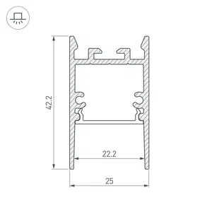 Профиль SL-COMFORT-2542-2000 ANOD (Arlight, Алюминий)