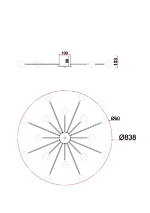 Потолочный светильник Freya FR5242CL-16BS