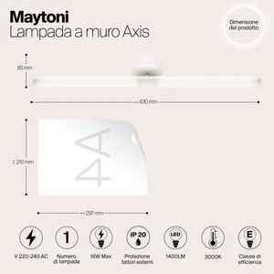 Настенный светильник (бра) Maytoni MOD106WL-L16W3K