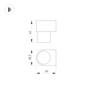 Светильник SP-SPICY-WALL-MINI-S60x39-3W Warm3000 (BK, 40 deg, 230v) (Arlight, IP20 Металл, 3 года)