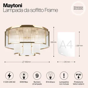 Потолочный светильник Maytoni MOD174CL-09G