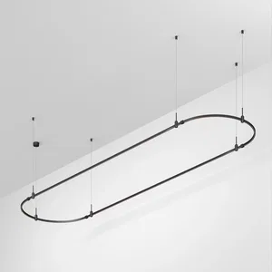 Основание ART-APRIORI-OVAL-HANG-4000x1000 (BK) (Arlight, IP20 Металл, 3 года)