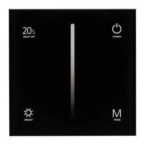 Панель SMART-P6-DIM-G-IN Black (12-24V, 4x3A, Sens, 2.4G) (Arlight, IP20 Пластик, 5 лет)