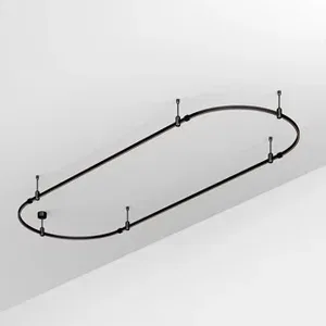 Основание ART-APRIORI-OVAL-ROD-200-3000x1000 (BK) (Arlight, IP20 Металл, 3 года)