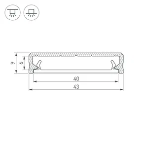 Профиль ALM-FLAT-S-2000 ANOD (Arlight, Алюминий)
