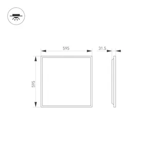 Светильник DL-TITAN-S600x600-40W White6000 (WH, 120 deg, 230V) (Arlight, IP40 Металл, 5 лет)