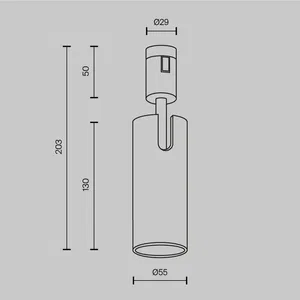Трековый светильник Technical TR144-1-12W3K-W-B