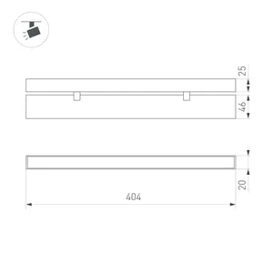 Светильник MAG-FLAT-FOLD-25-S400-12W Warm3000 (WH, 100 deg, 24V) (Arlight, IP20 Металл, 5 лет)