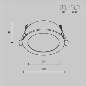 Встраиваемый светильник Technical DL130-GX53-MG