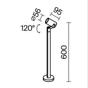Ландшафтный светильник Outdoor O025FL-01B1