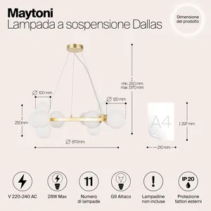 Подвесной светильник Maytoni MOD545PL-11BS