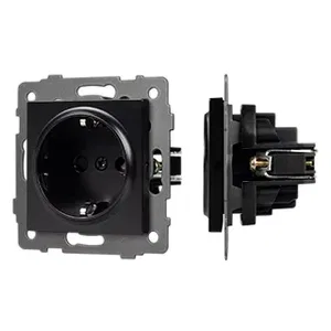 Механизм электрической розетки SCT-MEU1-PL-BK-V (250V, 16A) (Arlight, -)