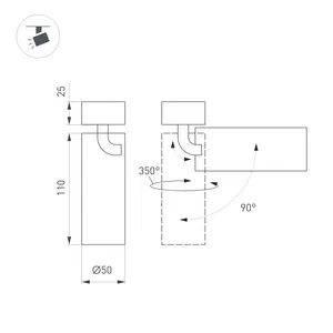 Светильник SP-GABI-SURFACE-FLAP-R50-9W Day4000 (BK, 36 deg, 230V) (Arlight, IP40 Металл, 5 лет)