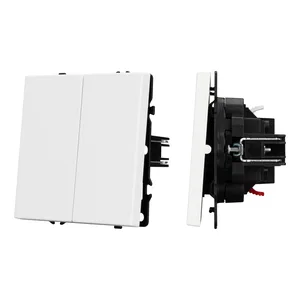 ARL NOBE Выключатель проходной 2 кл софт-тач белый кварц SWT-MKP2-SFPL-WH (250V, 10A) (Arlight, -)