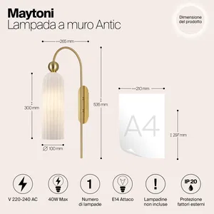 Настенный светильник (бра) Maytoni MOD302WL-01GR