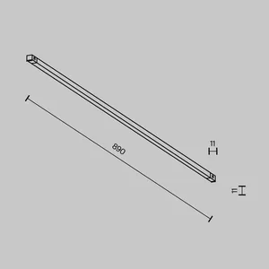 Трековый светильник Technical TR240-2-18W3K-B