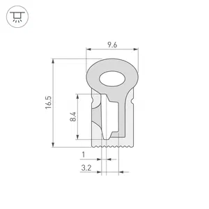Силиконовый профиль WPH-FLEX-0817-SIDE-S8-5m WHITE (Arlight, Силикон)