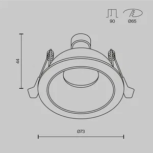 Встраиваемый светильник Technical DL126-GU10-B