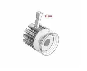 HS80-TR Plastic Fixter (ножка) Белый