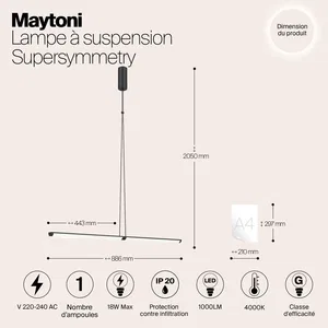 Подвесной светильник Maytoni P096PL-L11BK1