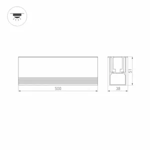 Светильник ART-LUMILINE-3351-500-12W Warm3000 (SL, 120 deg, 24V) (Arlight, IP67 Металл, 3 года)