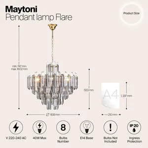 Подвесной светильник Maytoni DIA200PL-08G