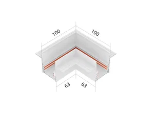 Соединительный элемент HOKASU OneLine Edgeless (L/RAL9003)